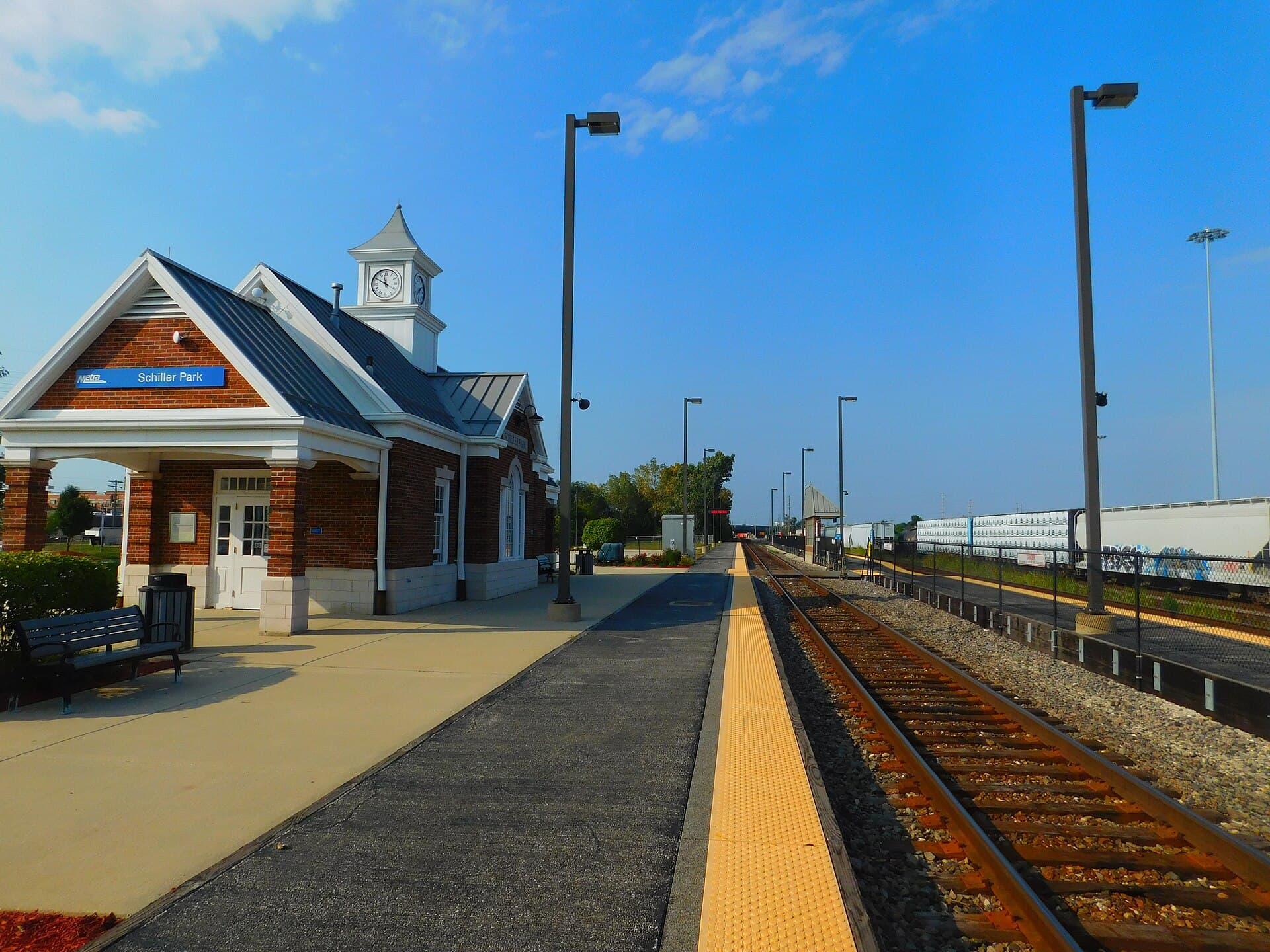 The Schiller Park Metra station in September 2016